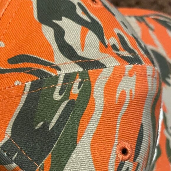 HARLEY DAVISON ADJUSTABLE CAMO HAT ORANGE GREEN RACING SNAPBACK BIKER CAP HARLEY - Picture 5 of 10